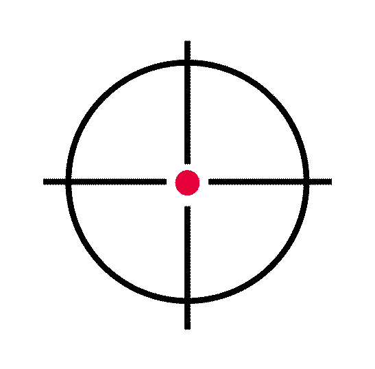 An animated image of a target focusing